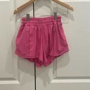 Size 4 and 4in long Lululemon Hotty Hots Sonic Pink